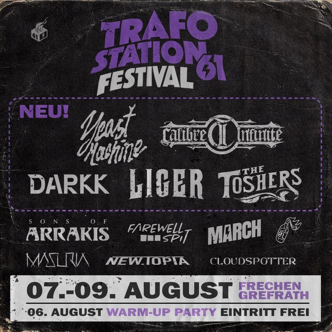 TRAFO‼️

Wir haben eine neue Ladung Bands für euch im Gepäck. Neu dabei sind....

@calibre_infinite 
@darkk.band 
@thetoshers 
@thebandliger 
Und für die Leute die sie verpasst haben, holen wir nochma…