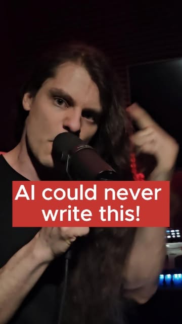All our songs come from personal experience!! ⚫️ And they deal with the most human things which exist: Love, hate, pain, insecurities, depression and more. AI can try to mimic this. But it cannot expe…